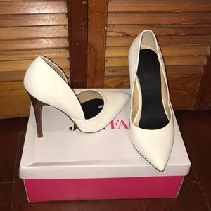 White professional heels